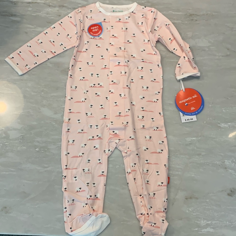Magnetic Me footie - pink baa baa baby modal
